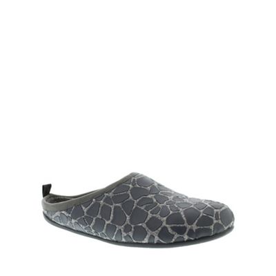 Dark grey mens slippers